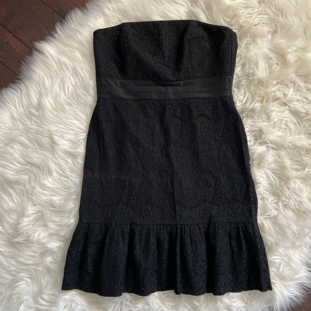 NWT White House Black Market Strapless Lace Dress